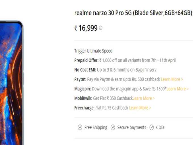 realme narzo 30 pro realme narzo 30 pro
