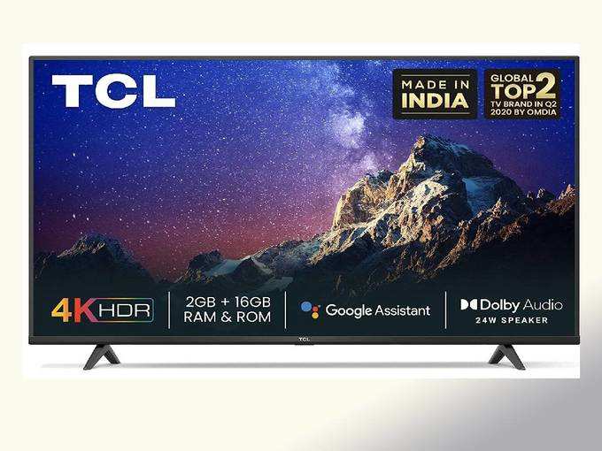 TCL 126 cm (50 inches) 4K Ultra HD Certified Android Smart LED TV 50P615 (Black) (2020 Model) | With Dolby Audio