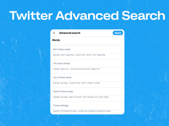 Twitter Advanced Search for COVID-19