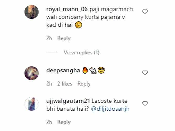 Comment On Diljit Picture