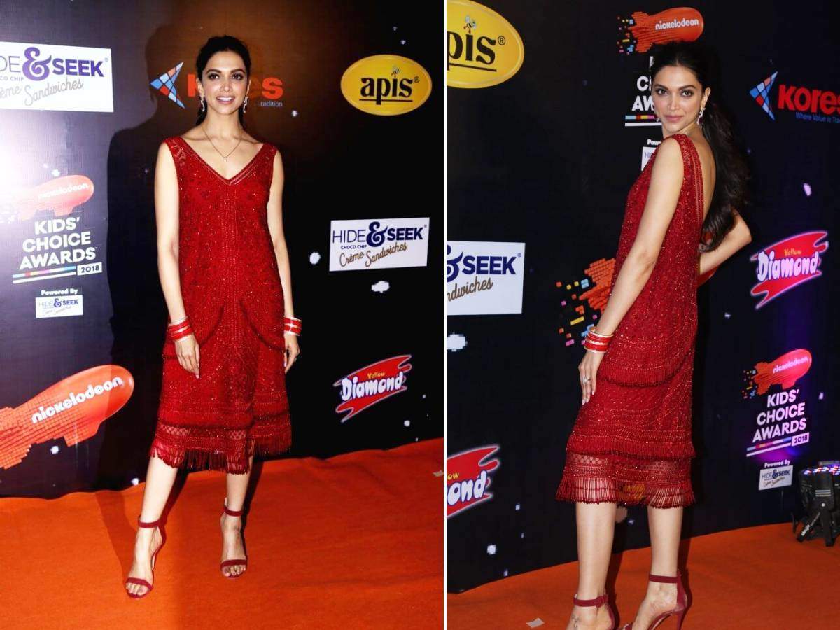 Deepika Padukone Brutally Trolled For Her Red Dress Nickelodeon Kids Choice                   - 39 