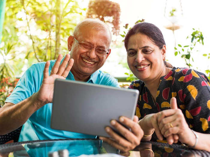 Grandparents using technology