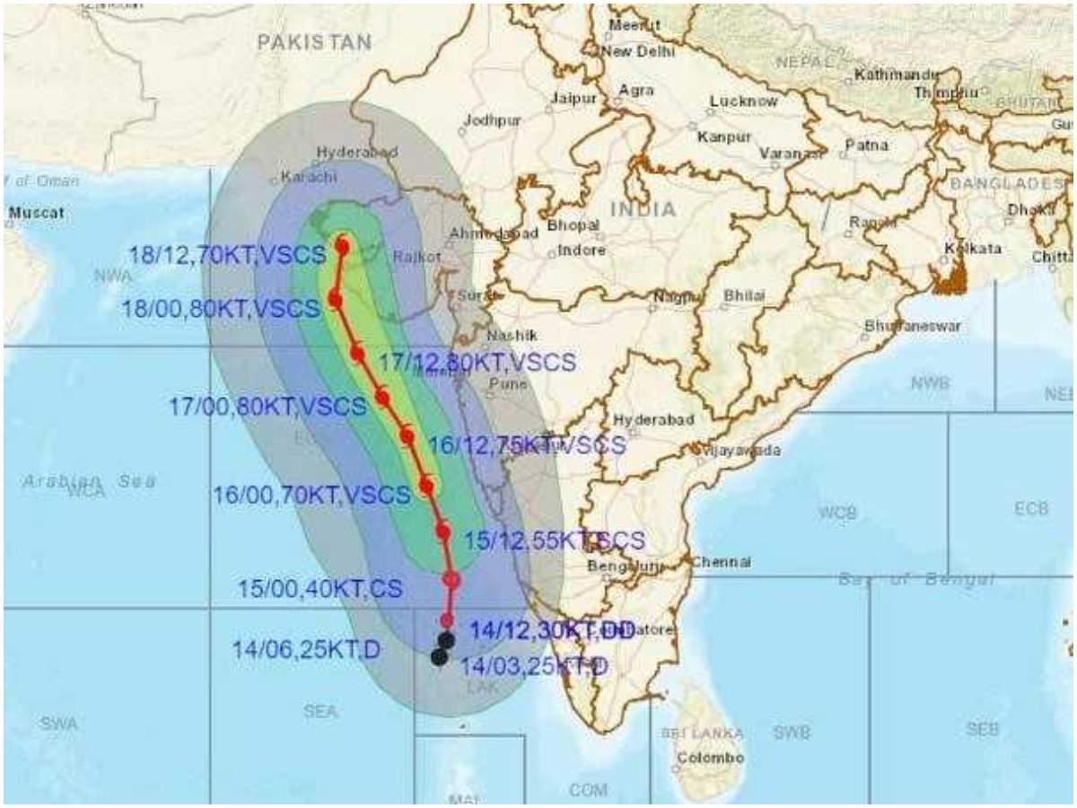 Cyclone Tauktae Live News Update By Imd 175 Kmph क रफ त र स आ रह त कत त फ न म सम व भ ग न ज र क य र ड अलर ट Navbharat Times