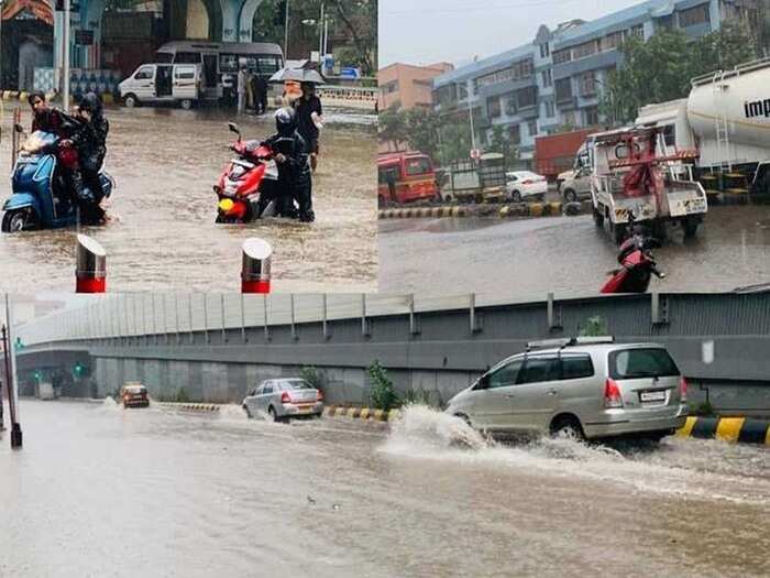 Tauktae Cyclone in Mumbai: सैकड़ों पेड़ गिरे, कई घर टूटे, सड़कों पर पानी...मुंबई में ताउते तूफान का कहर - cyclone tauktae winds and rain alert in mumbai many house collapsed | Navbharat