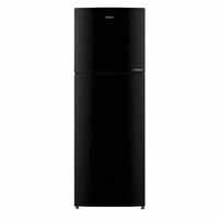 haier double door 278 litres 2 star refrigerator black hrf 2983cbg e