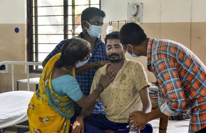 Hyderabad: A Black Fungus infected patient at Mucormycosis ward of government EN... Hyderabad: A Black Fungus infected patient at Mucormycosis ward of government EN...