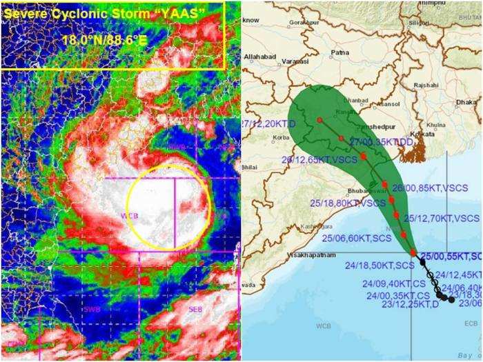 Cyclone Yaas Latest News: IMD Says Severe Storm To Cross Odisha On 26 May,  Check Route And Impact Areas - चक्रवाती तूफान यास: मौसम विभाग की इन  तस्‍वीरों के जरिए देखिए, किस