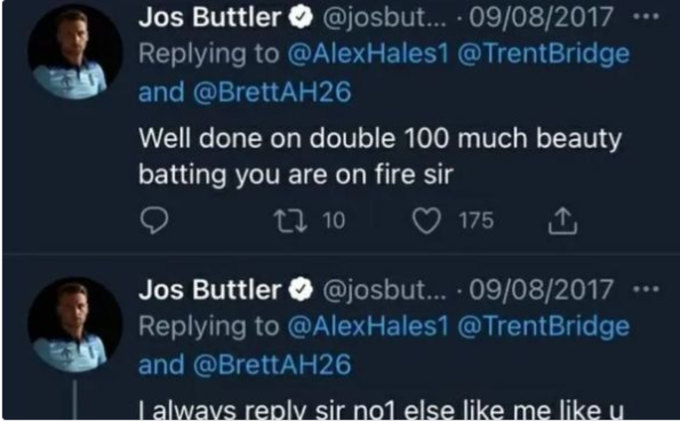 जोस बटलर का ट्वीट