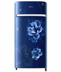 samsung single door 198 litres 3 star refrigerator camellia blue rr21a2g2ycu