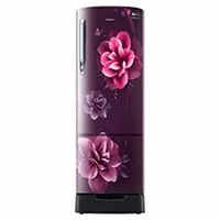 samsung single door 225 litres 3 star refrigerator camellia purple rr26a389ycr