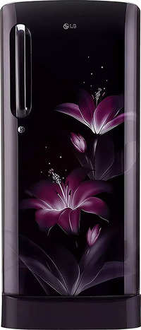 lg single door 190 litres 5 star refrigerator purple glow gl d201apgz