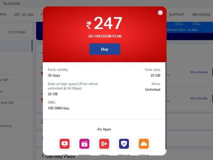 Jio 247 Rupees plan