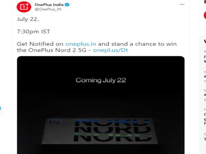 oneplus nord 2 5G SMARTPHONE