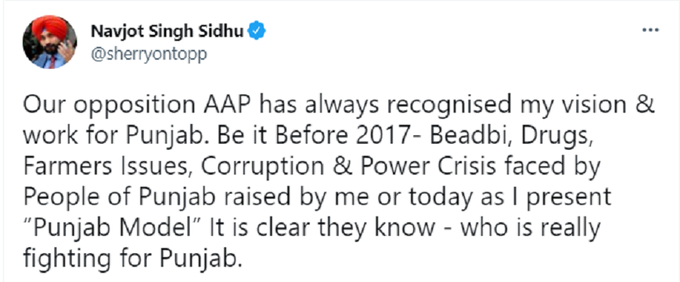 sidhu tweet