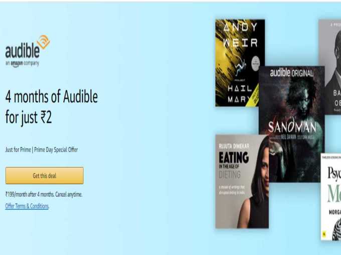 amazon prime users get amazon audible for rs 2: amazon audible