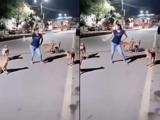 Video: 'बसंती' ने नहीं मानी 'वीरू' की बात, कुत्तों के सामने जमकर लगाए ठुमके! 