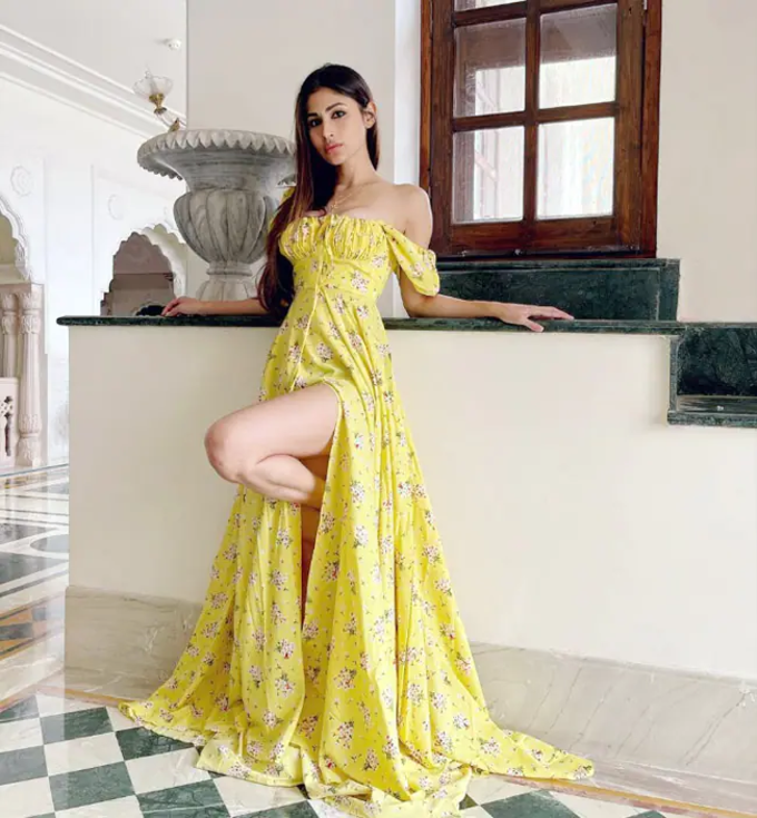 mouni roy frock design