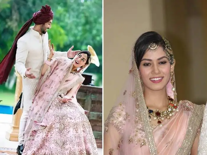 Beautiful Mira Rajput Pink Wedding Lehenga 48 द न म 67 क र गर न त य र क य थ म र र जप त क श द क ज ड ख बस रत क आग फ क पड गई बड बड हस न ए