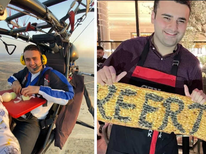 CZN Burak slicing onion on air