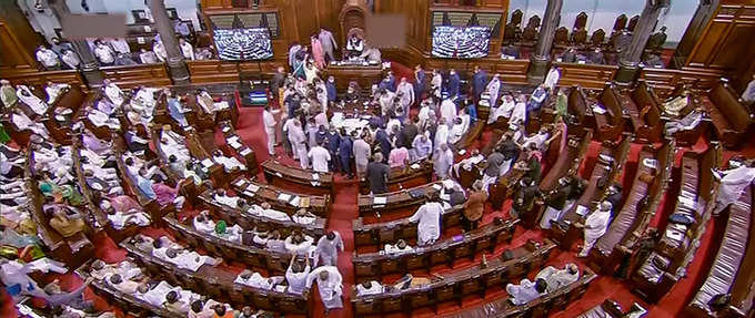 **EDS: VIDEO GRAB** New Delhi: A view of the Rajya Sabha during the Monsoon Sess...