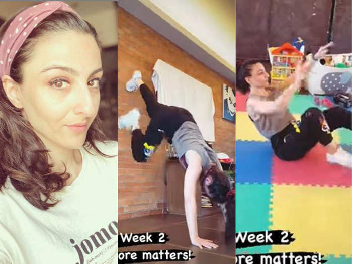 ​kareena kapoor sister in law soha ali khan core workout routine will make you want to hit the gym right away