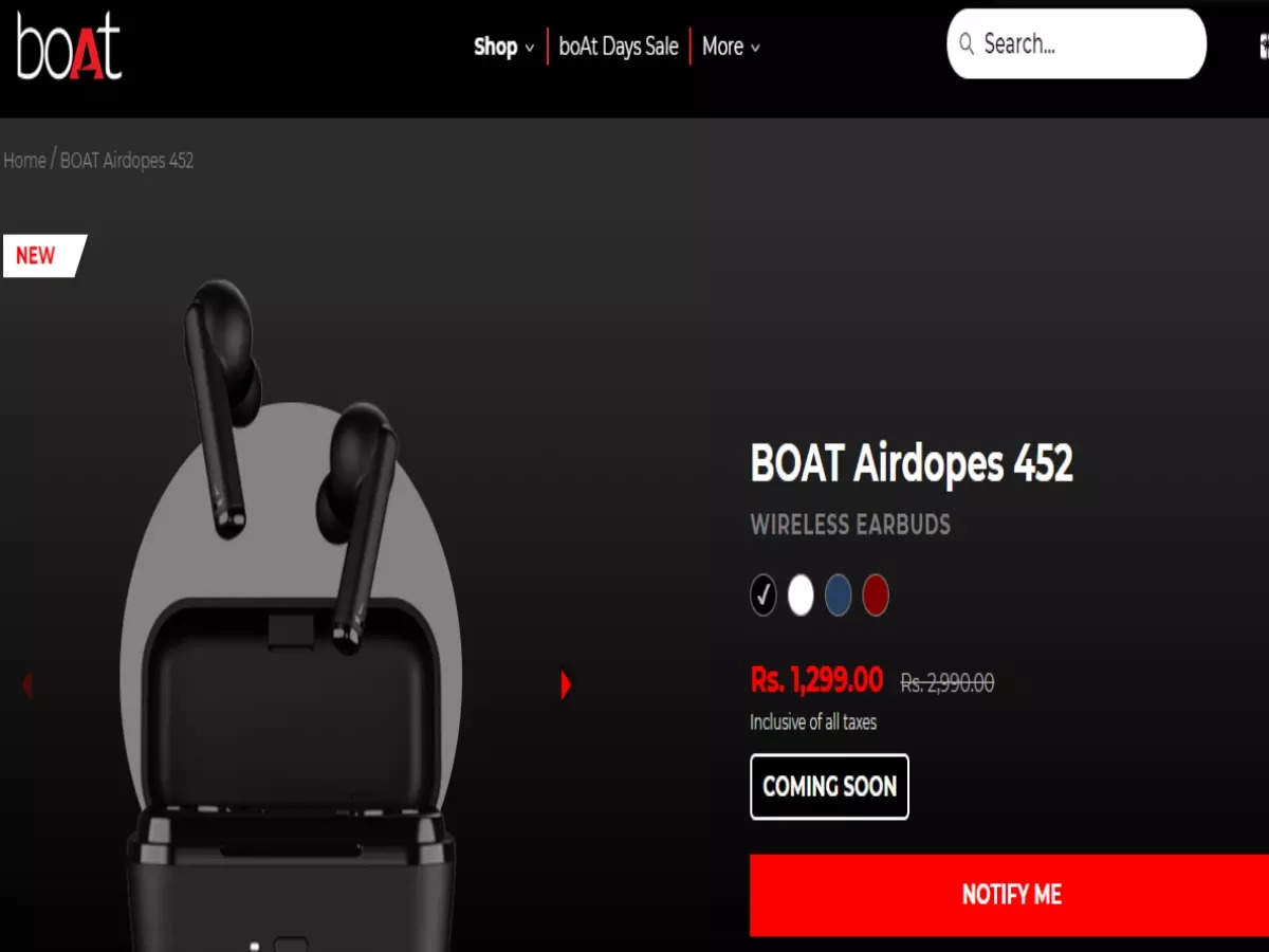 boat airdopes 452 launch price