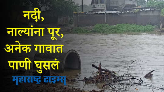 Jalgaon Flood : जळगाव जिल्ह्यात नद्या, नाल्यांना पूर; चाळीसगावात पुन्हा पूर होण्याची भीती