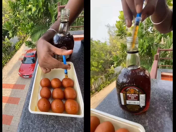 Rum injected Gulab Jamun