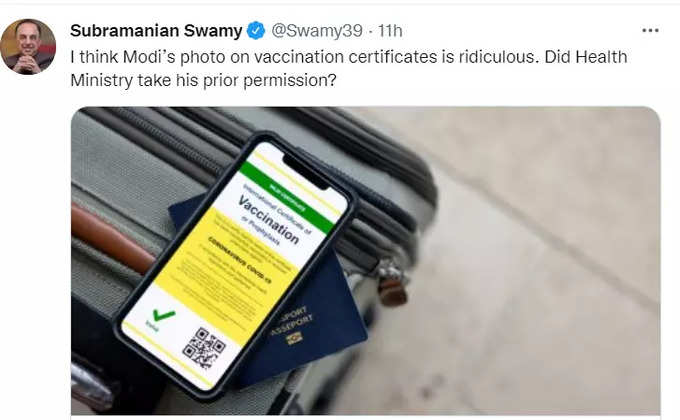 subramanian swamy tweet