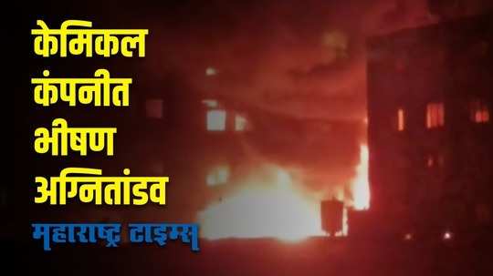 Palghar fire : पालघरमध्ये केमिकल कंपनीत भीषण आग, धुराचे लोट