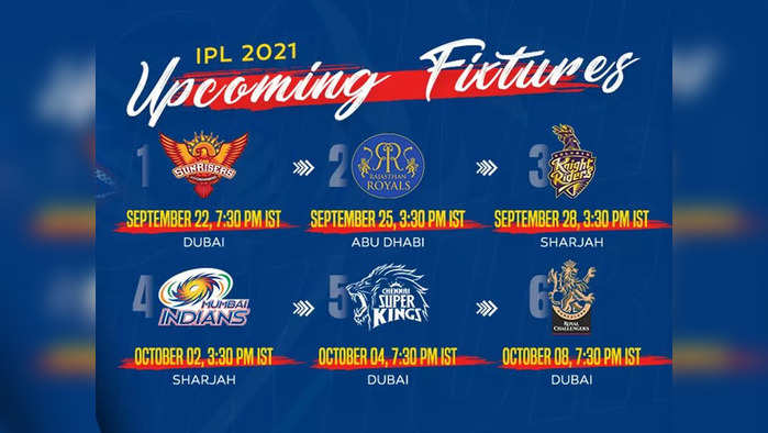 IPL 2021चे नवे वेळापत्रक; कधी, कुठे होणार सामने आणि Live online streaming