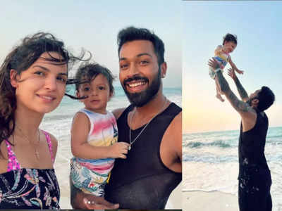 IPL से पहले समंदर किनारे पत्नी नताशा और बेटे अगस्त्य के साथ हार्दिक पंड्या की फुल मस्ती, देखें वायरल Photos 