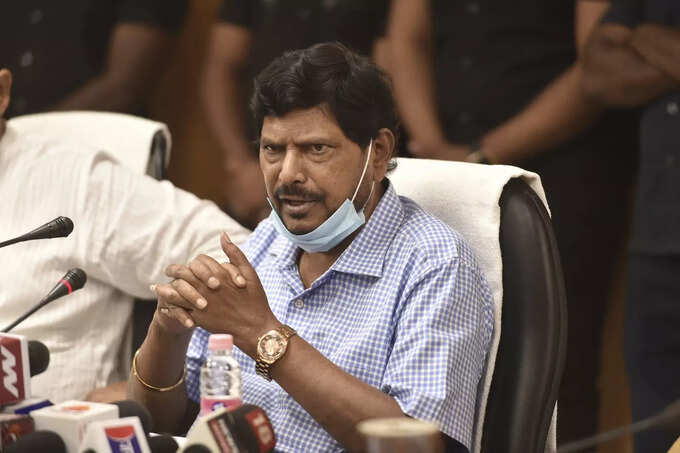 Lucknow: Republican Party of India (RPI) President Ramdas Athawale addresses a p... Lucknow: Republican Party of India (RPI) President Ramdas Athawale addresses a p...