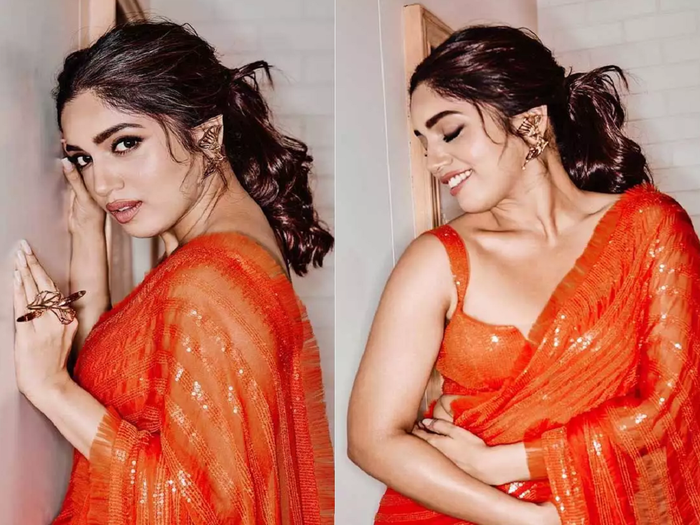 bhumi pednekar looks super gorgeous in red lehenga you can wear for karvachauth 2021