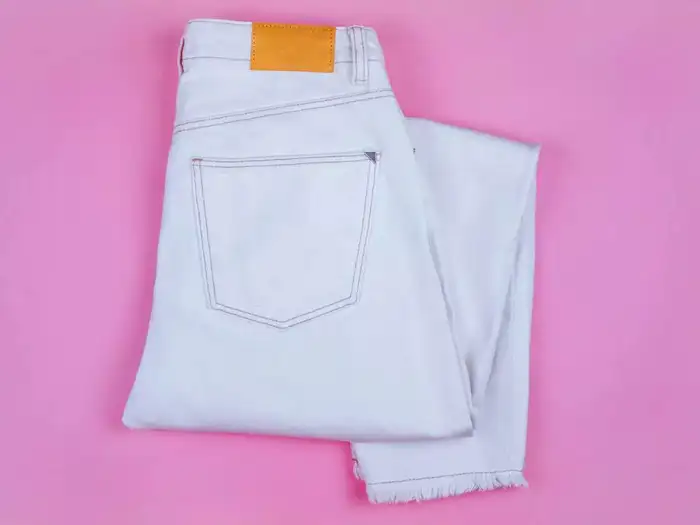 slim fit stretchable white jeans 