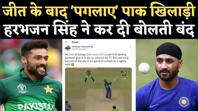ICC T20 World Cup: जीत के बाद 'पगलाए' पाक खिलाड़ी, हरभजन ने कर दी बोलती बंद 