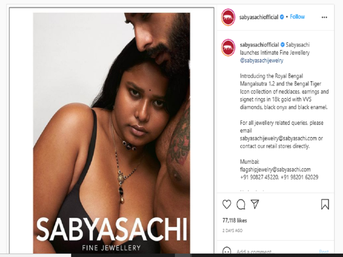 sabyasachi insta