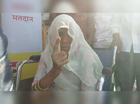 Rajasthan By election : वल्लभनगर में 100 साल की दादी का जोश, धरियावद में भी वोटिंग उत्साह, देखें Pics 