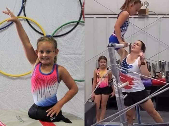 meet paige calendine the gymnast who dont have legs but her video will shock you