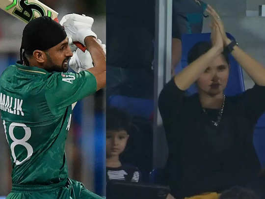 Shoaib Malik Fifty: शोएब मलिक ने उड़ाए 6 छक्के, ठोके 18 गेंदों में 54 रन, यूं पति को चीयर करती दिखीं सानिया मिर्जा 