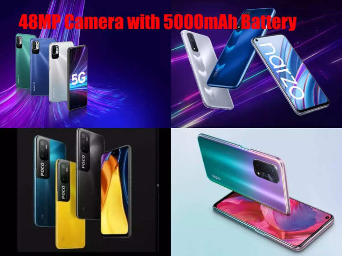 Top 5 powerful 5G smartphones with 5000mAh strong battery with 48MP camera are Budget-friendly.