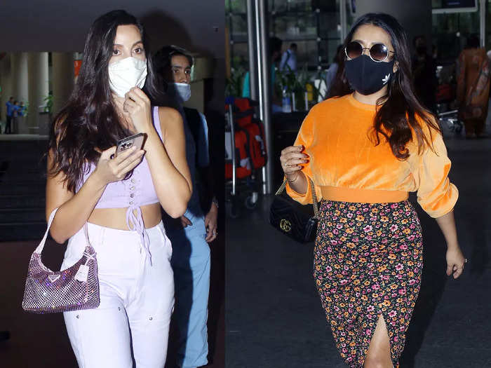 neha kakkar airport fashion beats nora fatehi glamour this time