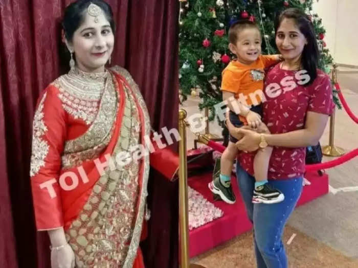 inspirational weight loss story gaining 87 kg weight after pregnancy, the woman started eating jaggery instead of sugar and lost 18 kg.