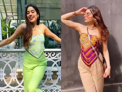 इधर सामने से खुले कपड़ों में जान्हवी कपूर करा रही थीं फोटोशूट उधर छोटी स्कर्ट पहन बहन खुशी चुरा ले गई लाइमलाइट 