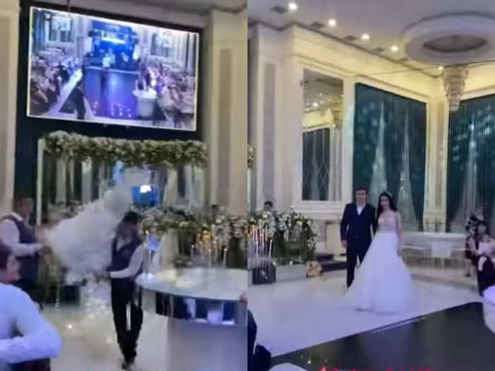 Hotel Staff Drops Wedding Cake