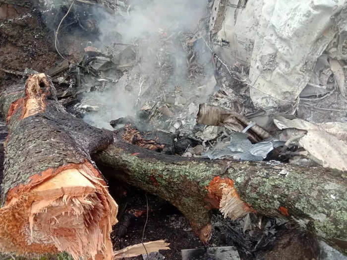 military chopper crashed in tamil nadu latest visuals from the spot