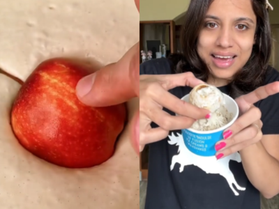 कोई पानी पुरी आइसक्रीम खा रहा है तो किसी ने सेब के पकौड़े तल दिए, वीडियो वायरल 