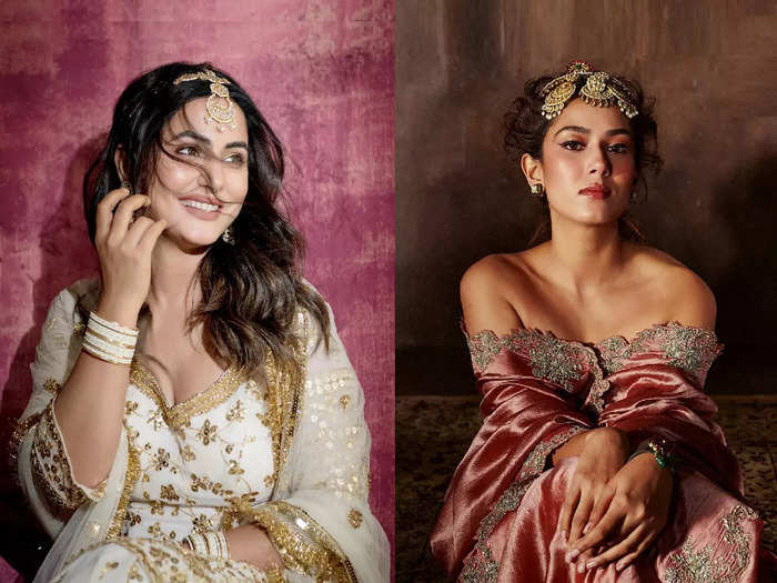 hina khan wins heart in white embroidered lehenga looks beautiful like mira rajput and kangana ranaut