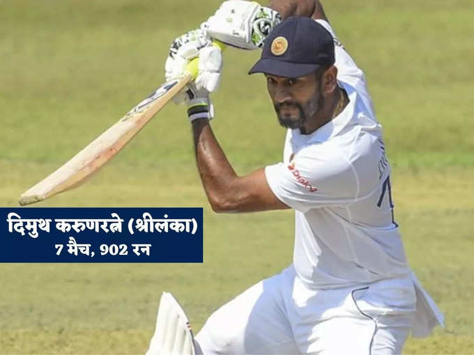 दिमुथ करुणरत्ने (श्रीलंका): 7 मैच, 902 रन,  4 सेंचुरी