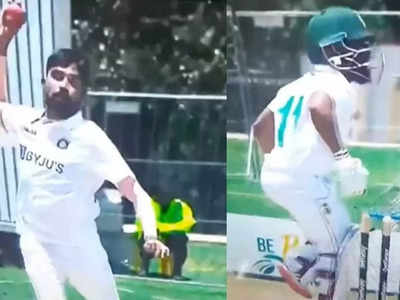 मोहम्मद सिराज का थ्रो तेबा बावुमा के टखने पर जाकर लगी गेंद, गेंदबाज ने जाकर माफी मांगी 